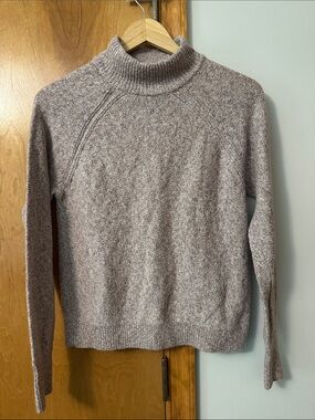 Abercrombie Cozy Women's Heathered Taupe Mock Neck Sweater